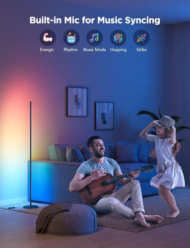 Govee RGBIC Floor Lamp Basic 2-Pack, Standing Lamp for Bedroom Living Room