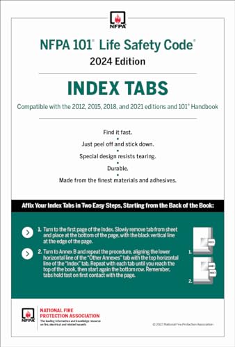 NFPA 101, Life Safety Code Self-Adhesive Index Tabs