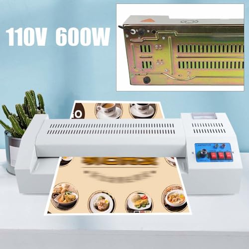 110V 600W A3 A4 Rollers System Thermal Hot Cold Film Laminating Laminator Machine 300mm