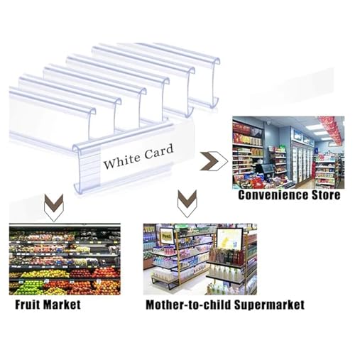 Sign holder, Clear Plastic Label Holders for Wire Shelving 200 Pieces Retail Price Clips