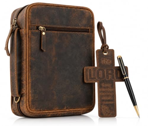 Large Bible Cover Case for Women & Men, Protective Book Cover, Carrying Bag for Church and Travel