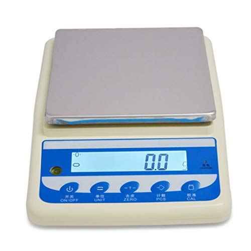 DFEDHF High Precision Sensors Digital Scales LCD Display Stainless Steel ABS Count for Experiments Jewelry Weighing, 3kg/0.1g