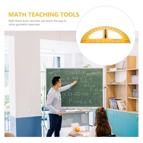 EliteBloom Magnetic Geometry Tool Set - Math Ruler, Protractor, and Triangle Ruler for Classroom Learning, Easily Mounts to Blackboard,3pc
