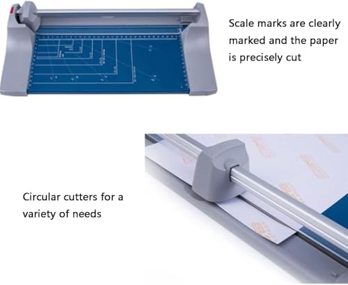 Professional Paper Cutter/Trimmer Precision Rotary Trimmer with Angled Lines for Craft Paper, Labels, Photo and Card Stock (A4)