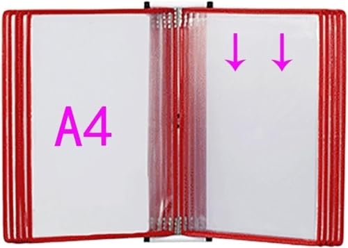 Wall Mounted Document Holder, A4 Display Wall Folder -, 20 Pockets(Color:Yellow)