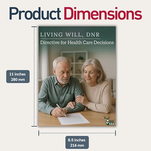 Living Will, DNR & Advance Directive Kit - Attorney-Prepared, Medical Power of Attorney Forms with Step-by-Step Guide & Sample Completed Form, 50-State Compatible - for Singles & Families, 1 Pack