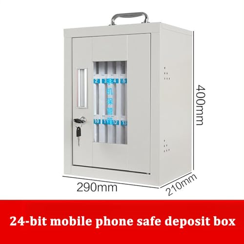 Aluminum Alloy Pocket Chart Cell Phones Storage Cabinet, Wall Mounted Cell Phones Storage Clear Cell Phone Locker Box with Door Locks，Mobile Phone Safe Storage Cabinet，for Office Classroom Gym