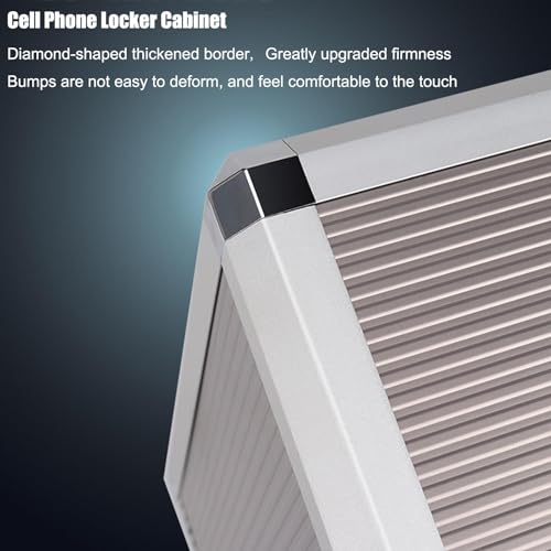 Wall-Mounted Cell Phones Storage Cabinet, Pocket Chart Storage Locker Box with Handle and Password Lock, Aluminum Alloy Mobile Phone Holder Organizer, for Office Classroom Gym