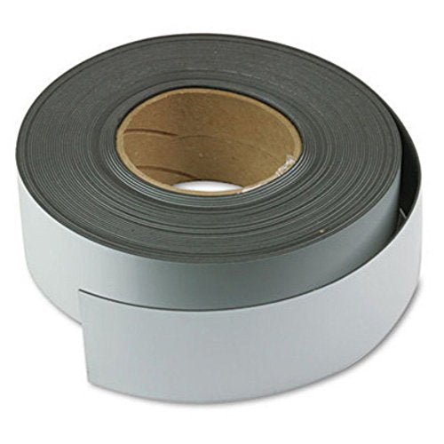 Magna Visual Magnetic Strips, 2-Inch X 50 Feet, 1 Roll, White (MAVMR50161P)