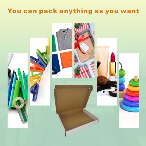CH-BOX 100 Pack 13x11x2'' Small Shipping Boxes, Corrugated Cardboard Mailers for Business, White (CM13112-100)
