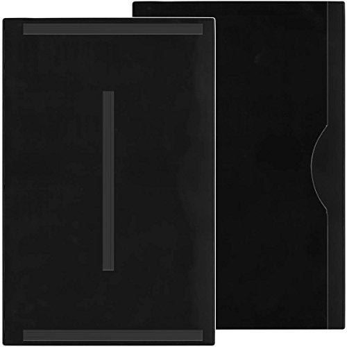 StoreSMART Plastic File Jackets - Legal Size 8.5" x 14" - Magnetic Back - 10-Pack - Black - FJ2390ML-BK-10