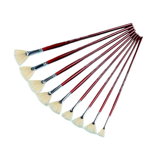ERoomQ Oil Brush Fan Pen Oil Brush Gouache Watercolor Brush Set Art Acrylic Pen