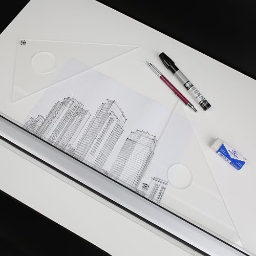 ALVIN Drafting Triangle, Clear Acrylic, 30/60 Degrees, 24 in, 130C-24