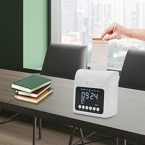 Nwkxnrt Time Clock Punch Machine with 50 Cards for Small Business & Office