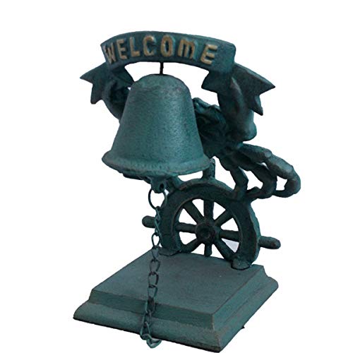 NBLGPXYG Call Bell Wrought Iron Cast Iron Decoration Welcome Dining Clock Handmade Retro Old Craft Tableware