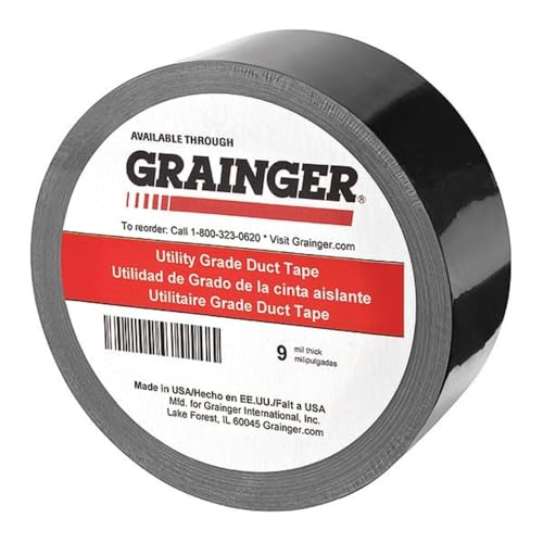 Duct Tape,Black,Rubber,48mm W,PK12
