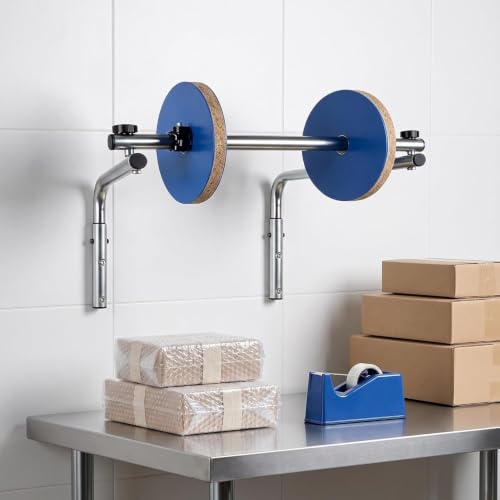 XDTKJDZ Wall Mount Bubble Wrap Dispenser, Bubble Cushioning Wrap Dispenser, 30-150cm Length Optional, W/Foldable Frame, Heavy Duty Film Packing Station for Factory Moving Shipping 100cm/39.4in