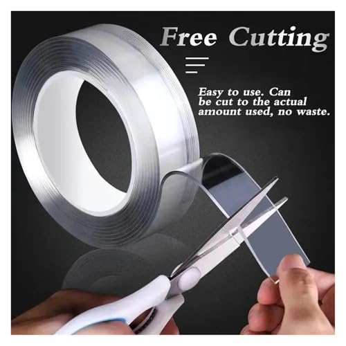 WANGXCQ 1M/3M Double Sided Tape Heavy Duty Transparent Adhesive Strips Strong Sticky Multipurpose Reusable Mounting(3m)