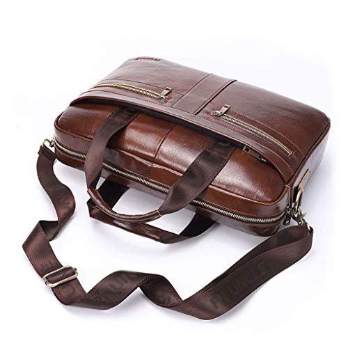 GSGRTYJIO Business Travel Briefcase,Men's Business Briefcase, Laptop Computer Bag, Shoulder Messenger Bag