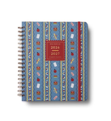 RIFLE PAPER CO. Schoolhouse 17-Month Academic Hardcover Spiral Planner