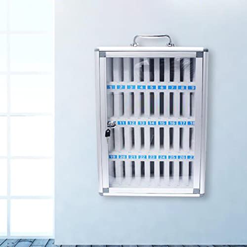 YXCUSAM Mobile Phone Locker, Aluminum Alloy Pocket Chart Mobile Phone Storage Cabinet, Lockable, Suitable for Classrooms, Offices (24)