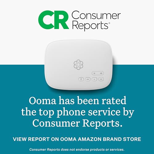 Ooma Telo Air VoIP Free Internet Home Phone Service and HD3 Handset