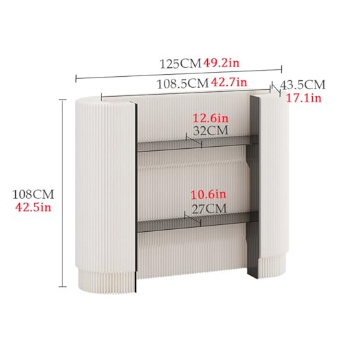 Modern Reception Desk Counter Foldable Exhibition Reception Counter with 2 Shelves, Multi-Functional Commercial Reception Desk for Lobby Hotel Bar