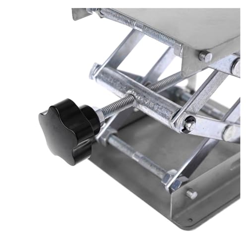 UWYTGF Laboratory Lifting Platform Stand Rack Scissor Jack Bench Lifter Table Lab 100X100Mm Stainless Steel for Scientific Experiment Easy Lift
