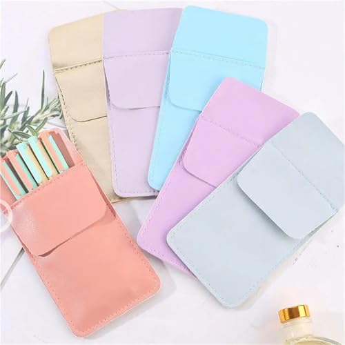 Bingche 12pcs Pencil Case Pocket Protector For Men Pouch Work Shirts Nurse Organizer Sleeve Holder Multipurpose Pen Bags(Pink)