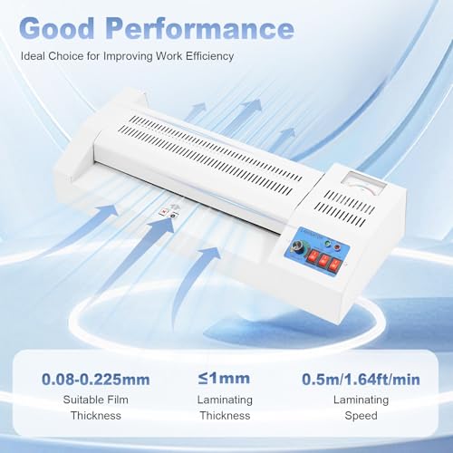 Electric Thermal Laminator Machine Large Laminator for A4/A3 Paper, Hot/Cold Roll Laminating Machine 19.7Inch for Office Home Use 110V 600W