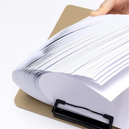 Filing Envelopes 5 Pcs Single Clip A4 Folder Multifunction Can Be Folded Writing Pad Data Storage Office Supplies Plastic Folders(Black)