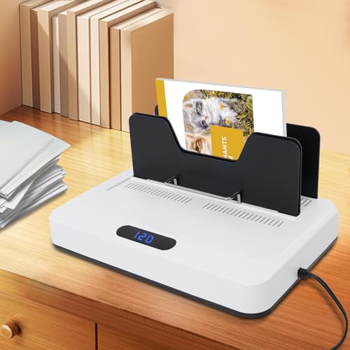 US Standard No Preheat Electric Heat Binding Machine, Punch-Free Hot Melt Machine, Desktop Thermal Binding Device for Office Home School Contracts Letters Documents
