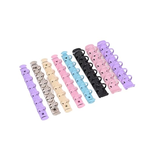 Binder Rings 10pcs A7 Hardware Accessories Binder Rings Notebook Metal Binding Clip Six-Hole Loose-Leaf Office Folder Travel(A7-15mm Blue)