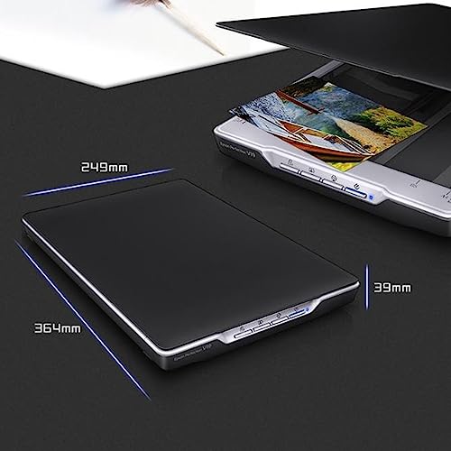 A4 Large Format Flatbed Scanner, Document & Photo & Book Scanner, Frameless, Auto-Scan, 4800 Dpi Optical Resolution, 9.9sec Fast Scan Speeds, for Home and Home Office