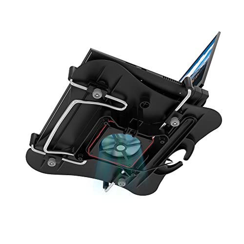 CTA Digital Laptop Desk Mount – Articulating Desk Mount Clamp for Laptops with Built-in Cooling Fan (LT-DMCGCF)