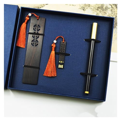 Hollow U Disk Bookmark Pen Gift Box Set Chinese Wind Annual Meeting Gifts