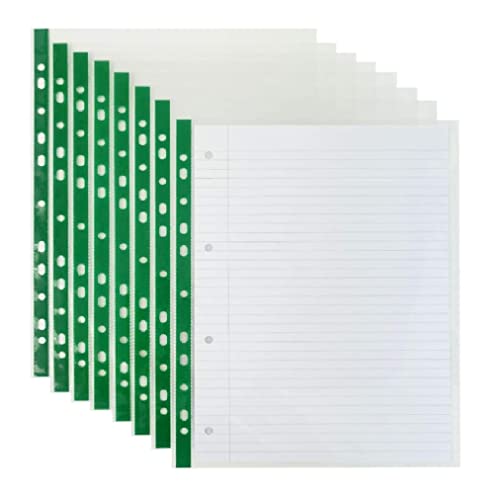200 A4 Plastic Value Punched Punch Pockets 10-15 Sheets 30 Micron for Folders Filing Wallets Sleeves