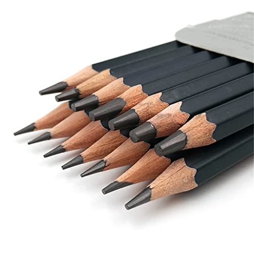 ZYQHMY 14 pcs/set Professional Sketch Drawing Pencil Set HB 2B 6H 4H 2H 3B 4B 5B 6B 10B 12B 1B Painting Pencils Stationery