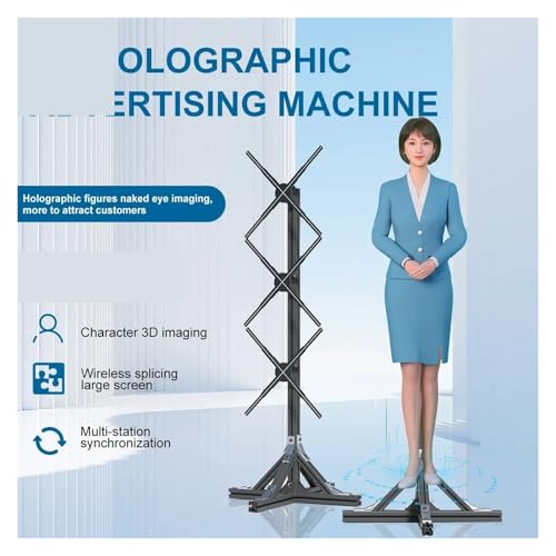 YHYWJHY Holographic Fan, 50cm/19.7in 3D Hologram Projector, LED Sign, Holographic Lamp Player, 3D Fan Stand, Support Splicing Video Projector