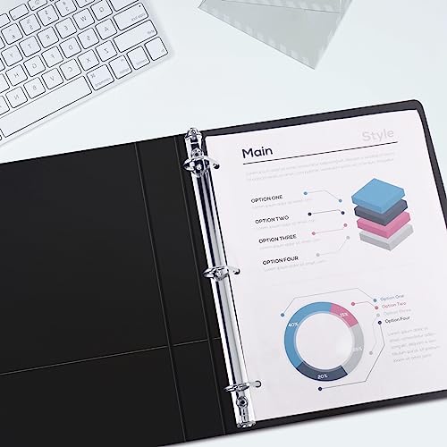 ViVin 2 Inch Binders 3 Ring, Slant D Ring Binder, 12 Pack, Black