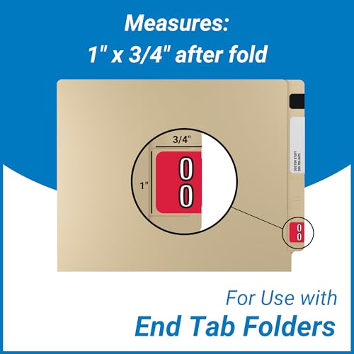 Doctor Stuff - File Folder Labels, Terminal Digit Filing, Consecutive Double Digit Numbers 00-99, Barkley FDBKM Match - BADM Series Chart Stickers, 1" x 1-1/2", 1 Each of 10 Rolls, 500/Roll