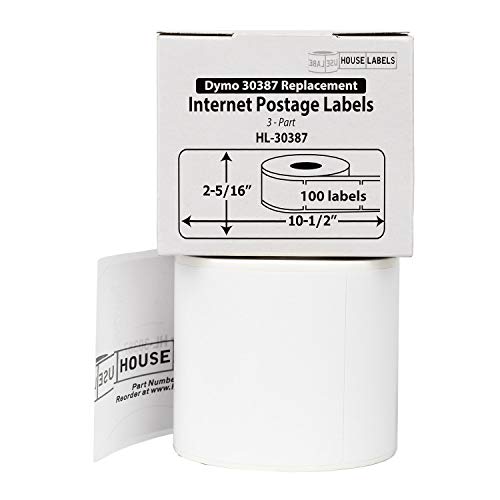 HouseLabels Compatible with Dymo 30387 Labels, 2-5/16" x 10-1/2"
