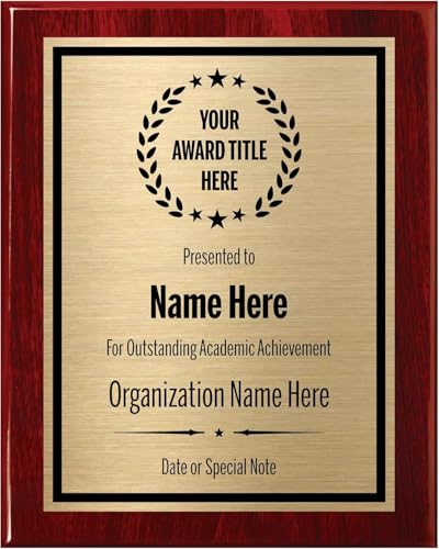 Award Plaques Personalized with Your Text and Title - Engraved Plaque Customized for Employee Appreciation, Recognition, Retirement, Service, Thank You, and more - Custom Awards for Employees, Co-Worker, Friends - Choose Your Size: (10.5x13 Gold/Black)