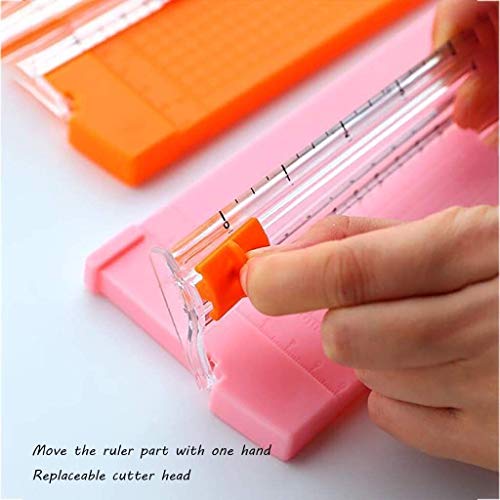 Yesmya Paper Cutter Rotary Trimmer Paper Cutter, Portable Manual Paper Cutting Knife, Photo A4 School Paper Knife Artifact, Children's Studio Office Workers Brand Label Cutting Machine (Color : Blue)