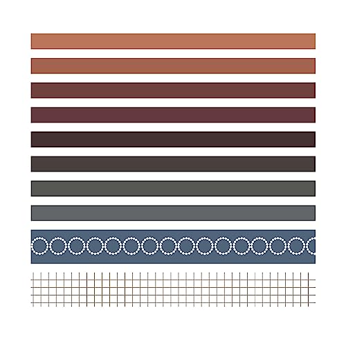 UOHLCX Retro Old Time Series Masking Washi Tape Set Journal Supplies Scrapbooking Paper(E)