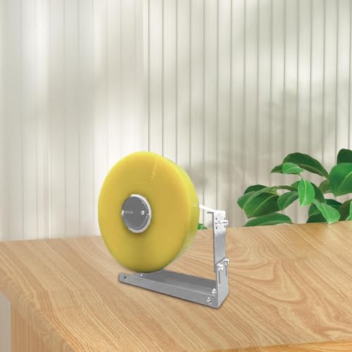 LOUYENOUS Desktop Package Roll Tape Dispenser Easily Cutting Baler Sturdy Practical Manual Packaging Box Sealing Roll Tape Cutter Tool, Black(White)
