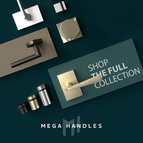 Mega Handles Knurled Baseboard Door Stop Matte Black (3-Pack) - Wall Mount
