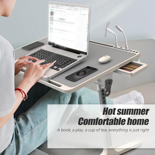 Foldable Portable Lap Table with Adjustable Angle and Height.