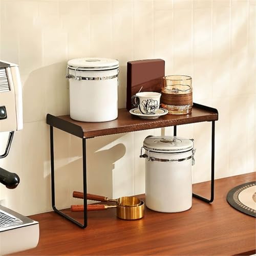 Display Storage Shelves Office Desk Wooden Bookshelf Home Storage Rack with Stainless Steel Bracket Freestanding