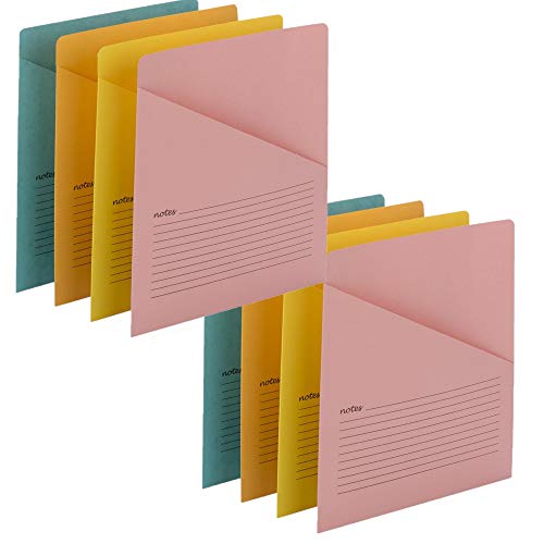 Smead Organized Up Notes Slash File Jacket, Letter Size, Assorted Colors, 12 per Pack (75427) - Sold as 2 Pack